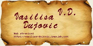 Vasilisa Dujović vizit kartica